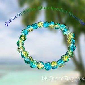 Green and Blue Beaded Bracelet